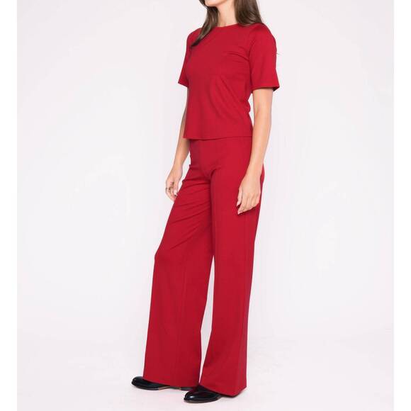 RIPLEY RADER Pants - NEW RIPLEY RADER ponte knit wide leg pant in red